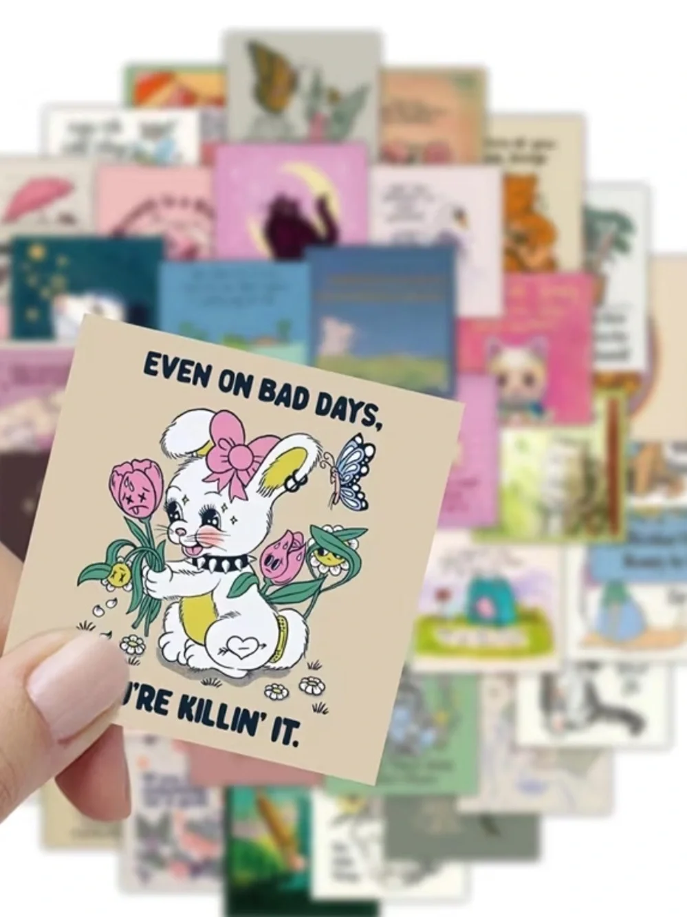 24 Non-Repeating Images Soulful Stickers - Daily Affirmations Journaling